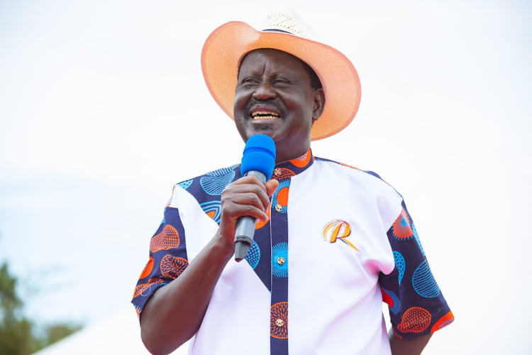 File image of ODM Party Leader Raila Odinga.